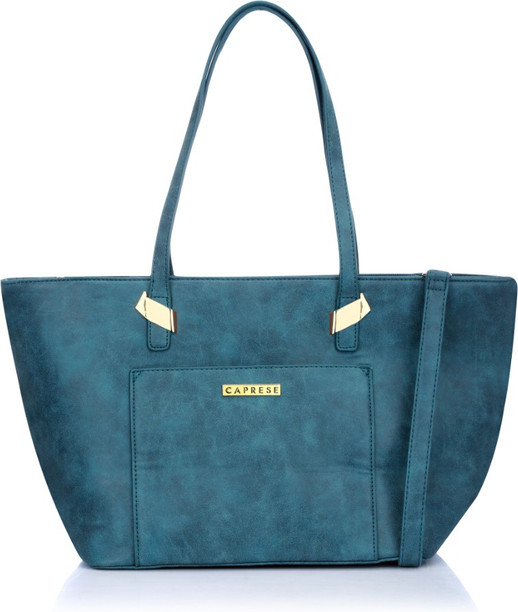 caprese blue solid handheld bag