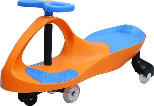 R for Rabbit Iya Iya Swing Car for Kids -Strongest & Smoothest Twister - Magic Car with PU Wheels (Orange Blue) Rideons & Wagons Non Battery Operated Ride On