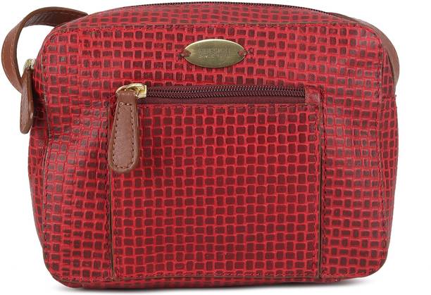 Hidesign Handbags Clutches Online Hidesign Women Casual Red Genuine Leather Shoulder Bag