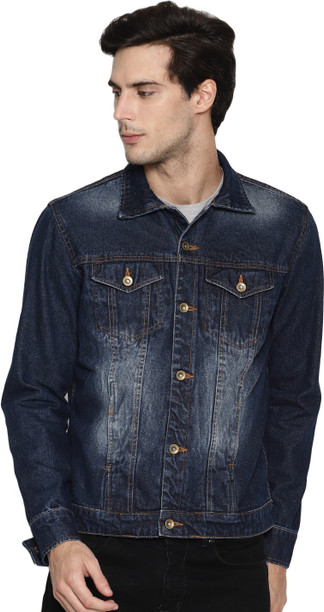 killer full sleeve solid men's denim jacket