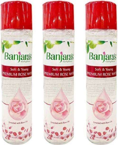 Banjara's Soft & Young Premium Rose Water 120ml (Pack of 3)