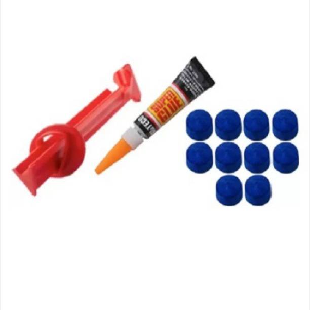 Laxmi Ganesh Billiard Combo of TIP Repair, (10PCS) 9MM TIP and Glue Gel Glue