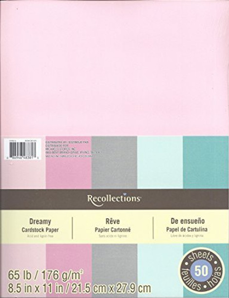 Recollections Cardstock Paper 50 Sheets 8 1//2 X 11 Cape Cod Blues