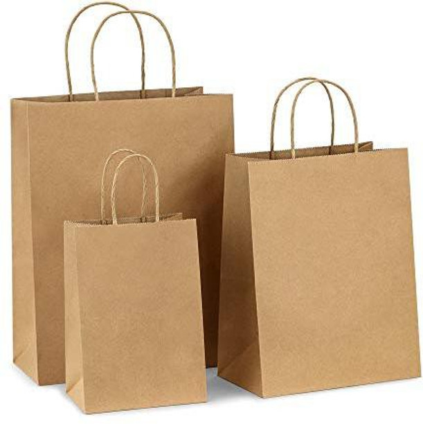 Assorted Colors Gift Combo w Handles 3 Sizes 30 Pack Plastic Merchandise Bags