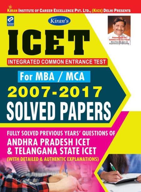 Kiran's Icet For Mba/mca 2007 To 2017 Solved Papers English