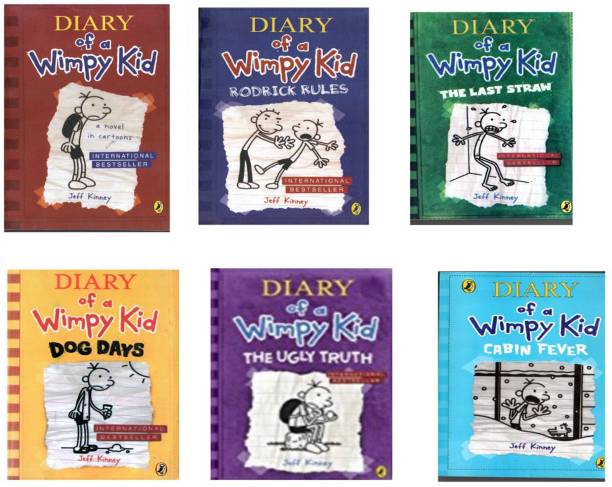 Set Of 6(Six) Books Of Diary Of Wimpy Kid By Jeff Kinne...