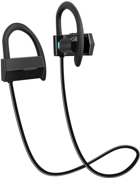 Top Headset Ear Hook cheap price 5stars Flipkart in India 57 iDAD BH-05 HiFi Sound Waterproof Wireless Bluetooth Earphones (Black) Bluetooth Headset