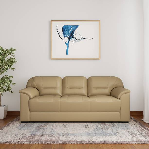 Leather Sofas Online At Best Prices In India Muebles Casa Croma Leather 3 Seater Sofa
