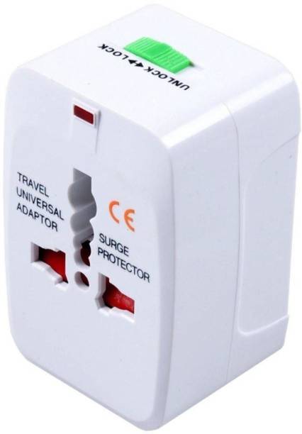 Aliento Universal Travel Charger Adapter Plug, White Worldwide Adaptor