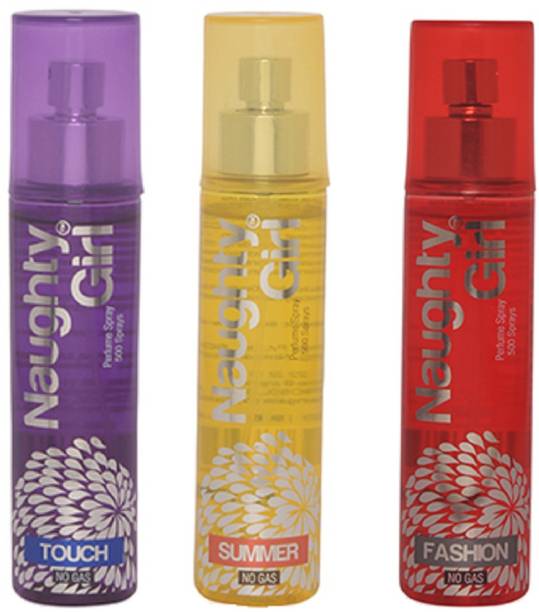 Naughty Girl TOUCH, SUMMER & FASHION Perfume Spray for Women- (Set of 3) (60ml each) Perfume  -  60 ml