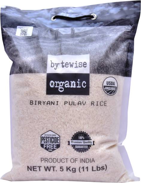 bytewise organic White Long Grain Aged Basmati Rice Basmati Rice (Long Grain, Polished)