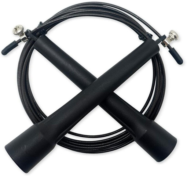SKIPPING ROPE SPEED FITNESS BOXING GYM CROSSFIT EXERCISE ADJUSTABLE STEELCABLE R
