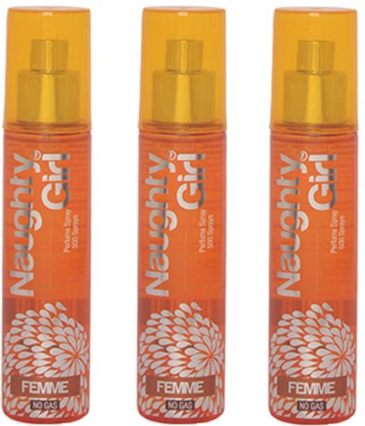 Naughty Girl FEMME Perfume Spray for Women- Pack of 3 (60ml each) Perfume  -  60 ml