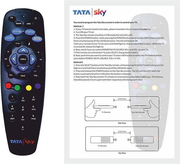 Tata Sky Remote Controller Radhikacomnet Tata Sky Original Universal Remote TATA SKY Remote Remote Controller