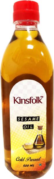 Kinsfolk Organic Gingelly/Sesame Cold Pressed (( Virgin, Chekku/Ghani )) Sesame Oil Plastic Bottle