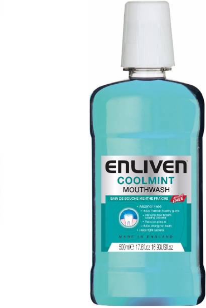 Enliven Alcohol Free Cool Mint Mouth Wash - Blue