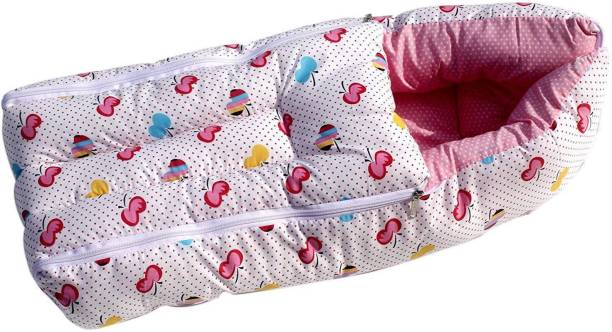 Teeny Weeny Multipurpose Carrying & Bedding Sleeping Bag (Pink Apple) Standard Crib