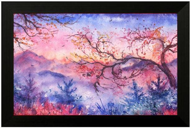Pintura Canvas Painting With UV print of beautiful tree...