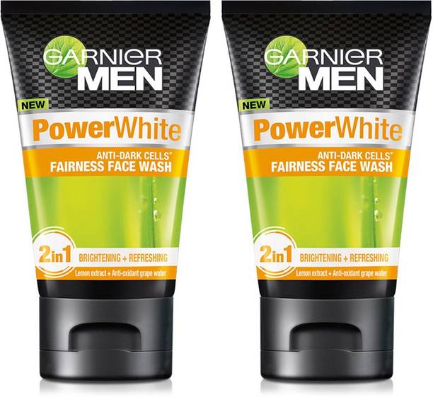 Garnier Men Power White Anti-Dark Cells Face Wash (Pack of 2) Face