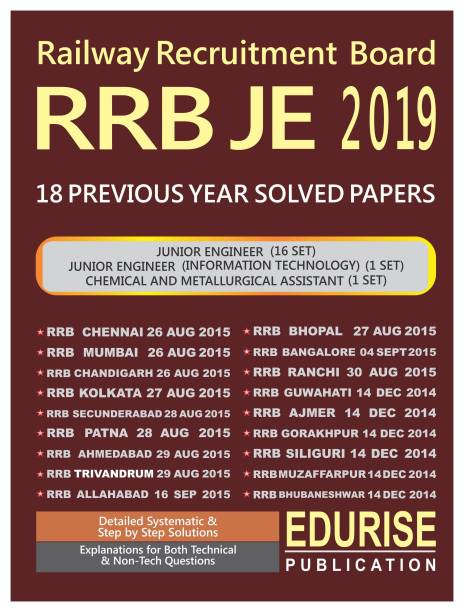 Railway Recruitment Board RRB Junior Engineer 2019 18 Previous Year Solved Papers