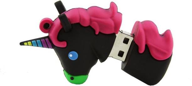 Tobo Novelty Unicorn Shape, Design USB 2.0 Flash Drive Cute Memory Stick Horse Thumb Drive 8GB (Black) 8 GB Pen Drive