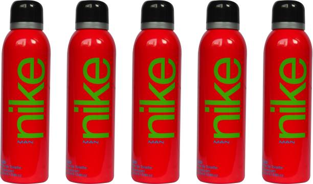 NIKE Red (Pack of 5) Deodorant Spray  -  For Men
