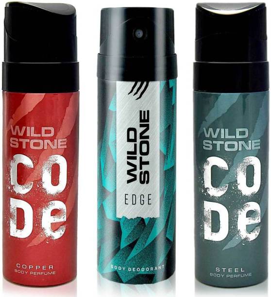 Wild Stone Edge, Code Copper and Code Steel Body Mist  -  For Men