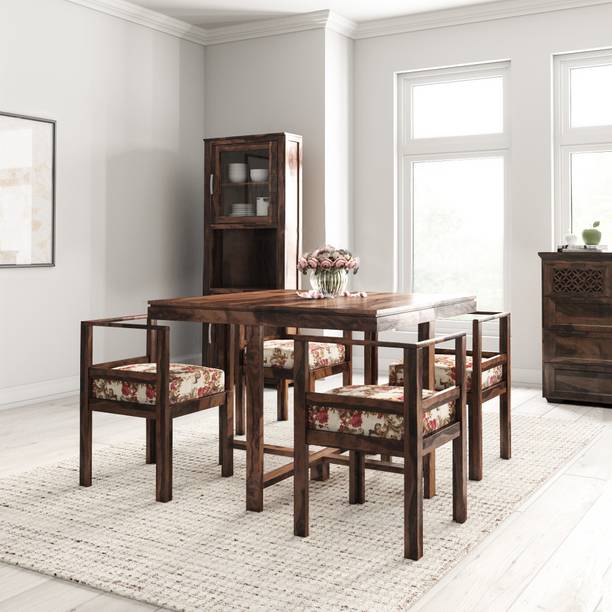 Dining Table And Chairs Designs At Best S Flipkart Perfect Homes Purewood Sheesham 4 Seater Dining Set
