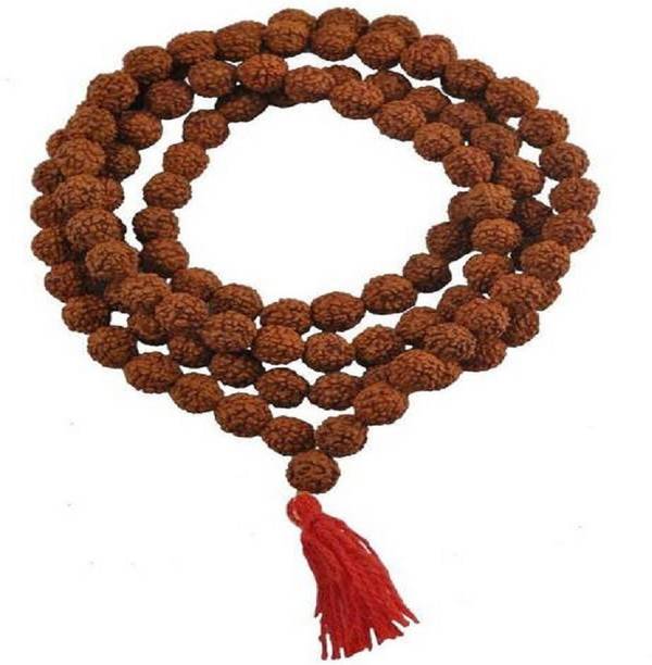 Jaipur Gemstone Rudraksh Mala With Natural Rudraksh Beads Wood Chain