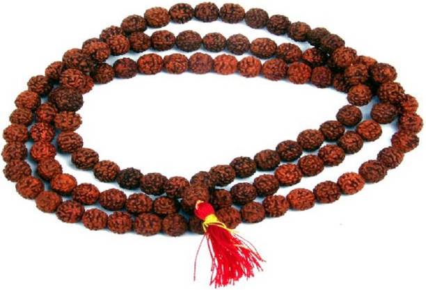 Jaipur Gemstone Shiv Shakti Rudraksh Mala With Natural Rudraksh Beads Wood Chain