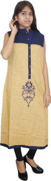 Indiatrendzs Women A-line Beige Dress