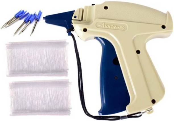 Sadar Shop 9S Arrow Tag Gun, 35mm 1000 WHITE Tag Pin Barbs,1 Needle Cloth Price Label Attacher Taging Gun