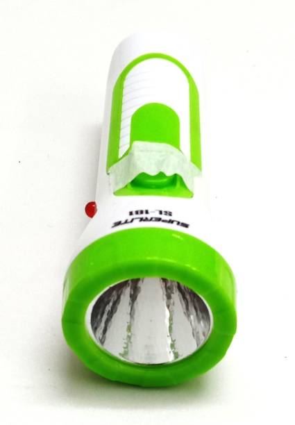 SUPERLITE SL - 181 Rechargeable Torch with 3 Watt LED .Advanced Energy Saving Circuit With Inbuilt Charger - Green Torch