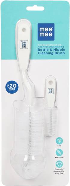MeeMee Bottle and Nipple Cleaning Brush (White)