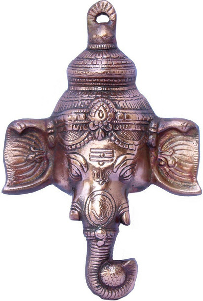 Ganpati Seated On Swastik APKAMART Lord Ganesh Wall Hanging Room Decor Home Decor and Gifts Wall Showpiece for Wall Decor 6 Inch