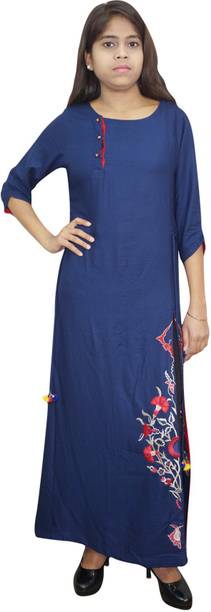 Indiatrendzs Women A-line Blue Dress