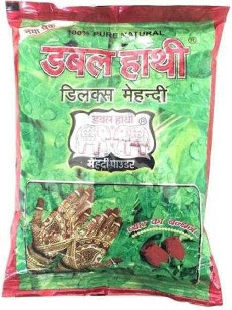 Double Hathi 100% Natural Mehendi Powder-1kg Deluxe Pack Natural Mehendi