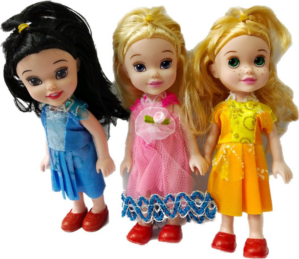 three cute dolls