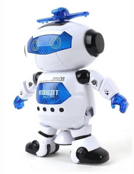 lifestylesection Naughty Dancing Robot with 3D light & music-Batteries Oprated (Multi color)