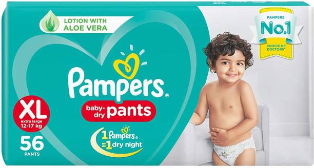 Pampers DRY PANT BABY DIAPER EXTRA LARGE - XL 56 (56 Pi...
