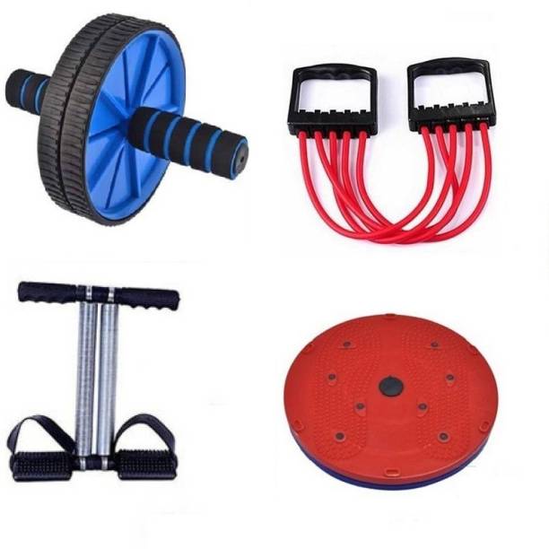 ADONYX ULTIMATE Tummy trimmer, Tummy twister, Ab wheel and muscle building chest expander Fitness Accessory Kit Kit