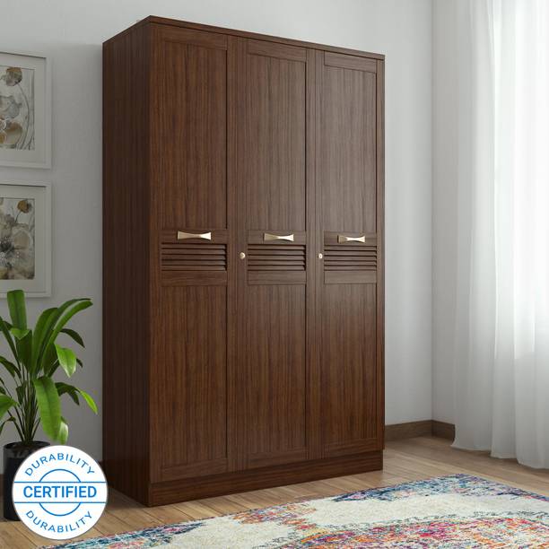 HomeTown Bali Bolton Engineered Wood 3 Door Almirah