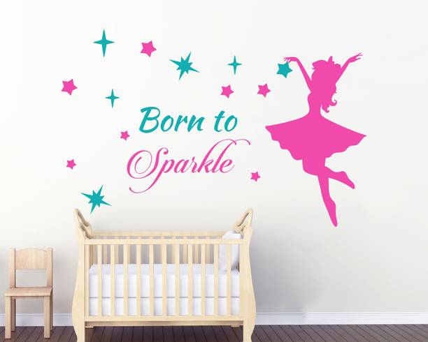 Top girl wallpaper cheap price 5stars Flipkart in India 11 Decal O Decal Wall Decals 'Girl Ballerina Dance - Born to Sparkle'Wall Stickers |PVC Vinyl | Multicolour Large Wall Sticker
