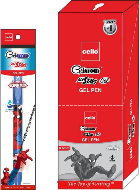 Gel Pens Online At Best Prices In India Cello Geltech All Star Spiderman Blue Gel Pen