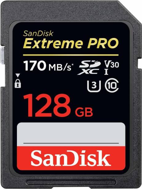 SanDisk Extreme Pro 128 GB SDHC Class 10 170 MB/s  Memory Card