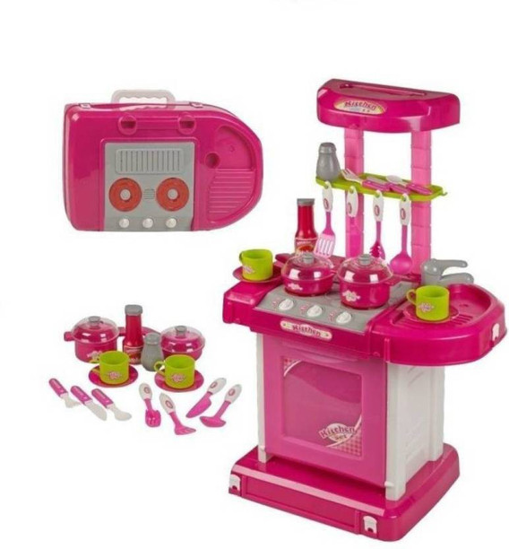 Girls Kids Pink Musical Mini Iron With Music And Lights Role Play