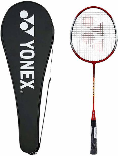 YONEX GR-303 With Full Cover Red Strung Badminton Racquet