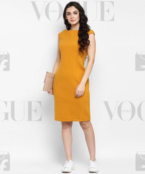 Zima leto Women Bandage Yellow Dress