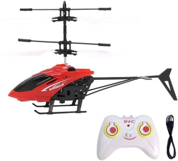 eDUST Flying Mini Helicopter With Remote (R) RC Infraed Induction Aircraft Flashing Light