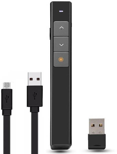 Techtest Wireless Presenter, Rf 2.4Ghz Powerpoint Clicker Presentation Presenter Remote Control USB Pointer PPT
